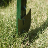 Everbilt 1-3/4 in. x 3-1/2 in. x 8 ft. Green Steel Fence T-Post with Anchor Plate