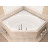 Carnelian 5 ft. Center Drain Soaker Tub in White - Super Arbor