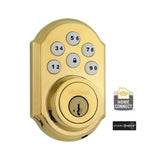 Z-Wave SmartCode Lifetime Polished Brass Single Cylinder Electronic Deadbolt Featuring SmartKey Security - Super Arbor