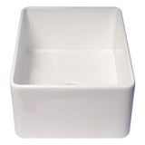 Fireclay 24 in. Single Bowl Farmhouse Kitchen Sink in White