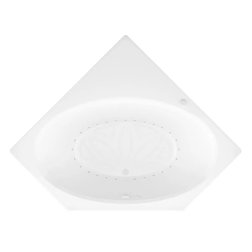 Mali 5 ft. Acrylic Corner Drop-in Air Bath Tub in White - Super Arbor