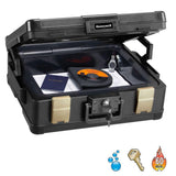 0.39 cu. ft. Molded Fire Resistant and Waterproof Legal Document Storage Chest with Key and Double Latch Lock