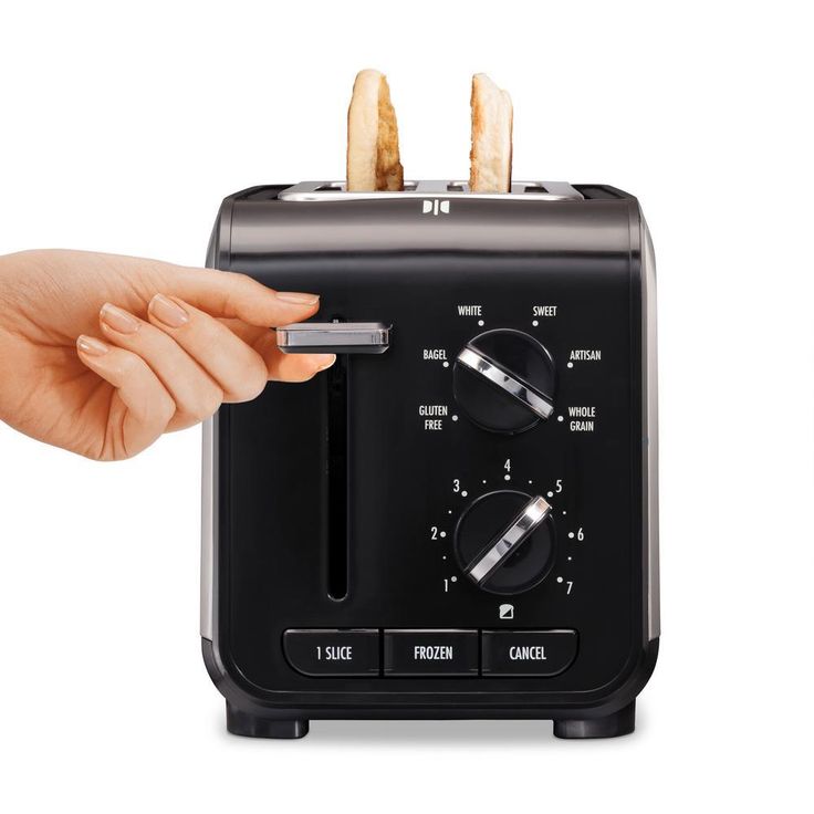 Expert Toast 900 W 2-Slice Black and Stainless Steel Wide Slot Toaster