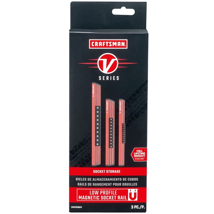Craftsman V-Series Magnetic Socket Rail Set, 3 pc