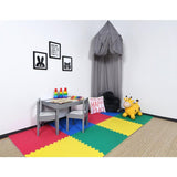 TrafficMASTER Primary Pastel 24 in. x 24 in. x 0.47 in. Playroom Floor (4-Pack)