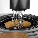 12-Cup Matte Grey Drip Coffee Maker with Spiral Showerhead