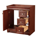 Naples 30 in. W Bath Vanity Cabinet Only in Tobacco with Right Hand Drawers - Super Arbor