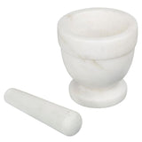 Natural Marble Mortar Off-White and Pestle Spice Grinder Set Pestle Set Kitchen Spices, Herbs, Pesto Grinder