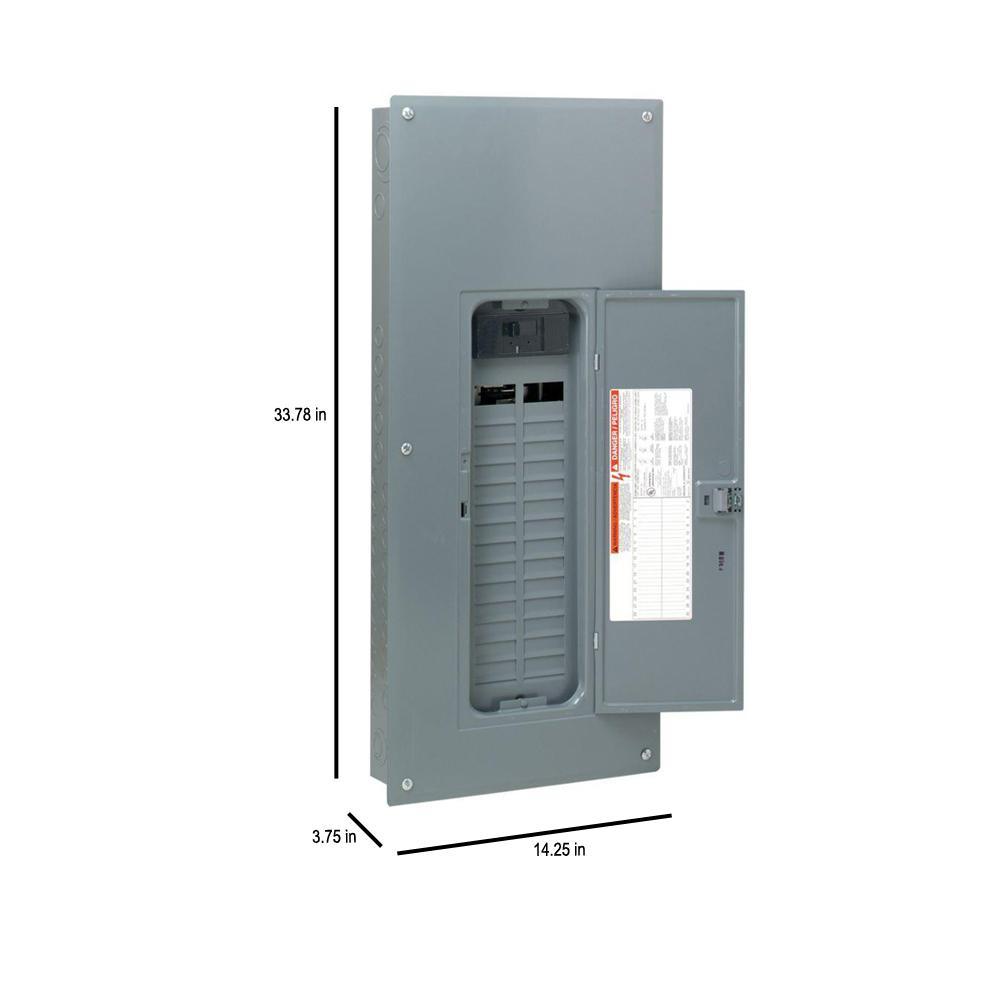 Homeline 200 Amp 30-Space 60-Circuit Indoor Main Breaker Qwik-Grip Plug-On Neutral Panel, Wiser Energy Monitor, Surge - Super Arbor