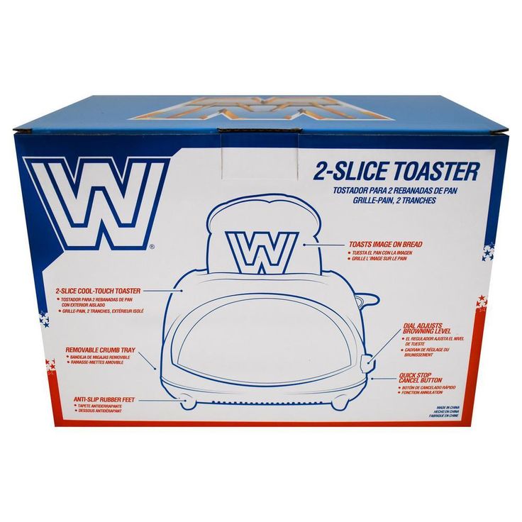 Blue WWE Retro Two-Slice Toaster -- 600 Watts