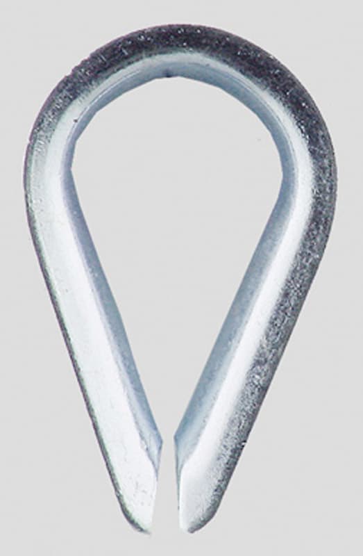 Campbell Galvanized Zinc Wire Rope Thimble, 1/8 in. Diameter, 1-3/4 in. Length