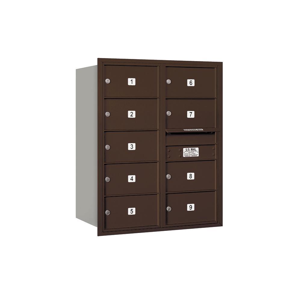 3700 Horizontal Series 9-Compartment Recessed Mount Mailbox - Super Arbor