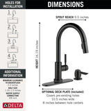 Delta Trask 1-Handle Deck Mount Pull-Down Handle/Lever Residential Kitchen Faucet