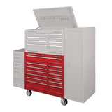 44 in. x 22 In. Double Bank Red Roller Cabinet