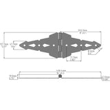 Everbilt 8 in. x 5-1/2 in. Black Decorative Strap Hinge (2-Pack)