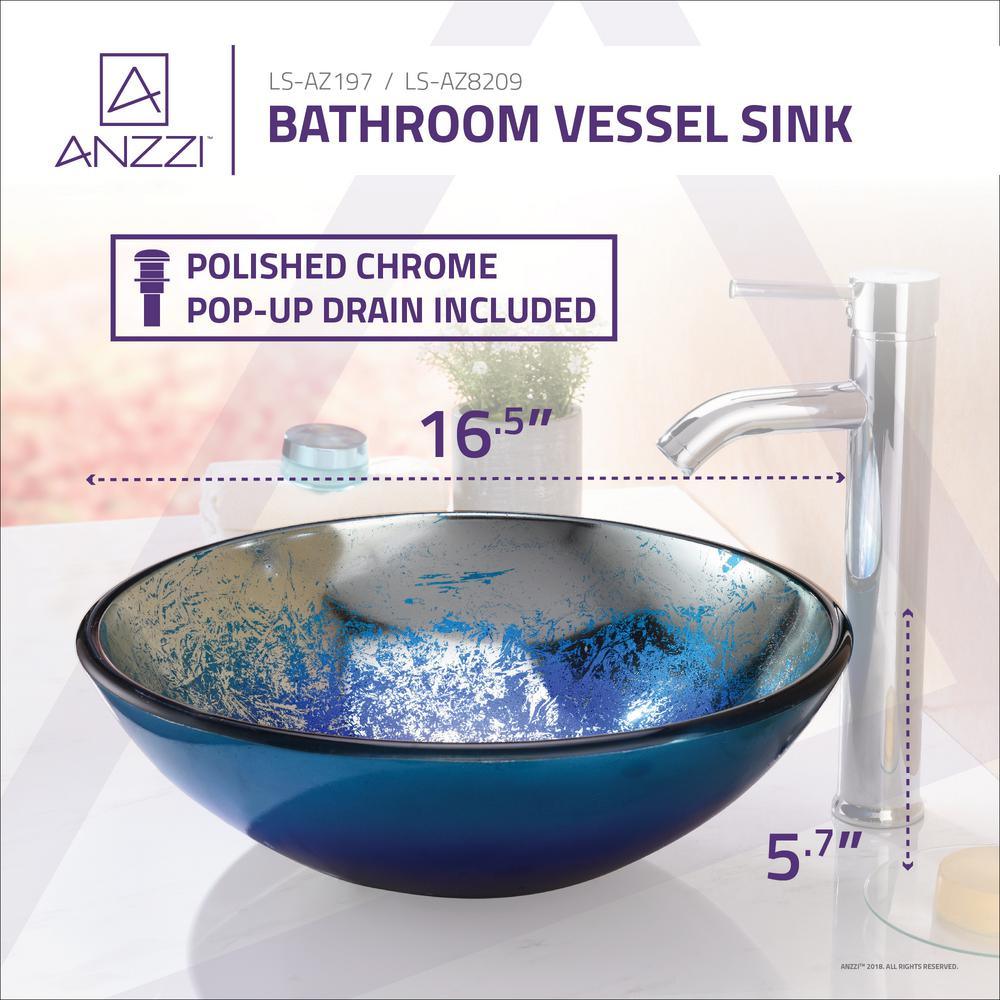 Chilasa Vessel Sink in Blue - Super Arbor