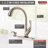 Delta Ashton Touch2O Stainless 1-Handle Deck-Mount Pull-Down Touch Kitchen Faucet (Deck Plate Included)