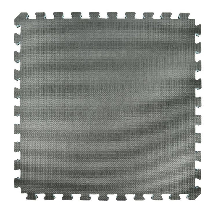Greatmats Home Sport 24 in. x 24 in. Black/Gray Foam Interlocking Home Exercise and Play Mats (15-Set)