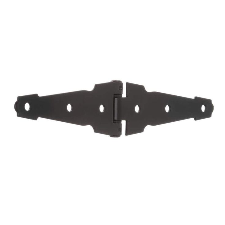 Everbilt 4 in. Black Heavy Duty Decorative Strap Hinge