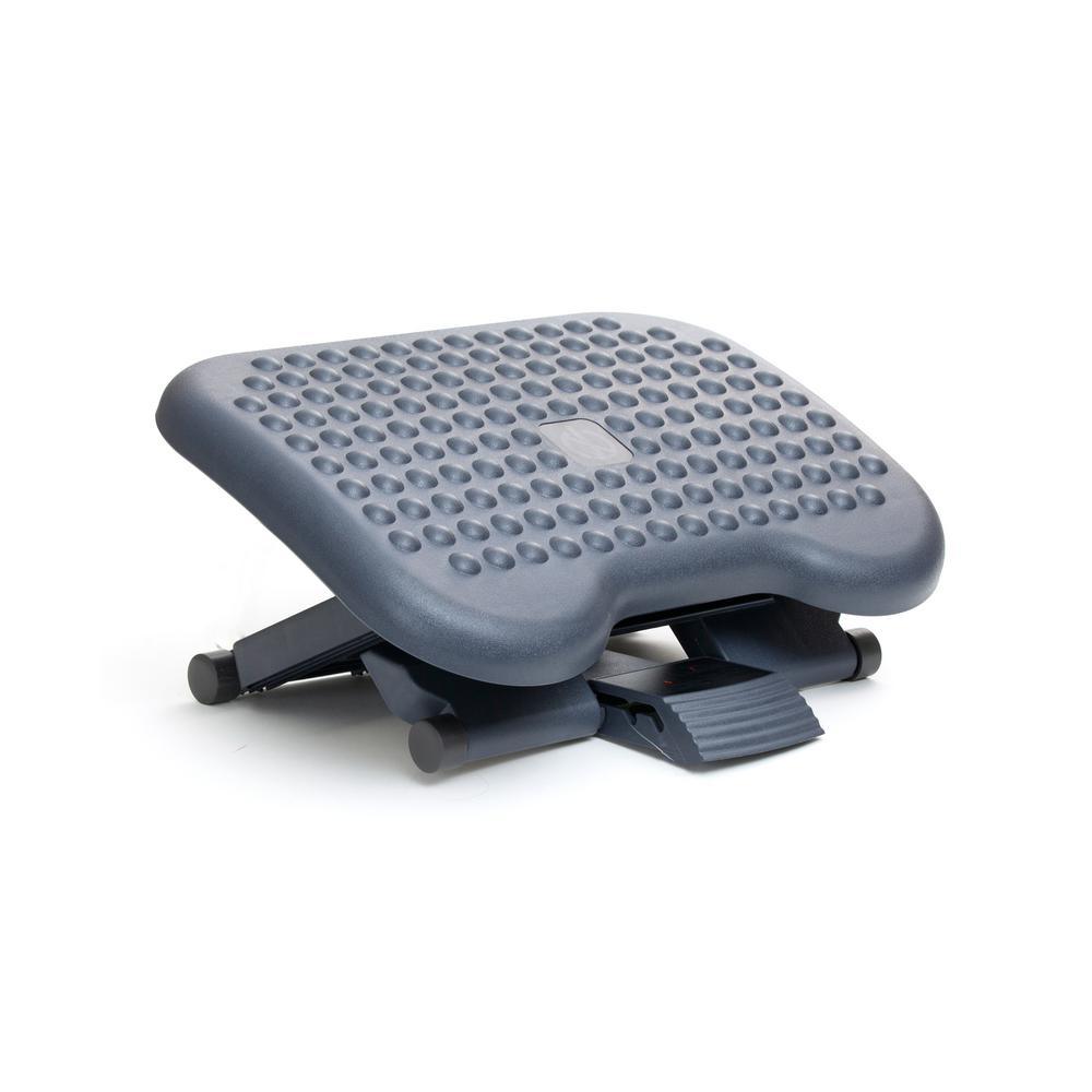 Black Memory Foam Lumbar Support Back Cushion with Adjustable Plastic Ergonomic Non Slip Foot Rest - Super Arbor