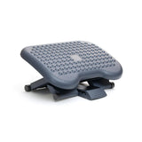 Black Memory Foam Lumbar Support Back Cushion with Adjustable Plastic Ergonomic Non Slip Foot Rest - Super Arbor