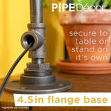1/2 in. Black Steel Pipe 20.5 in. H Torch Style Lamp Kit
