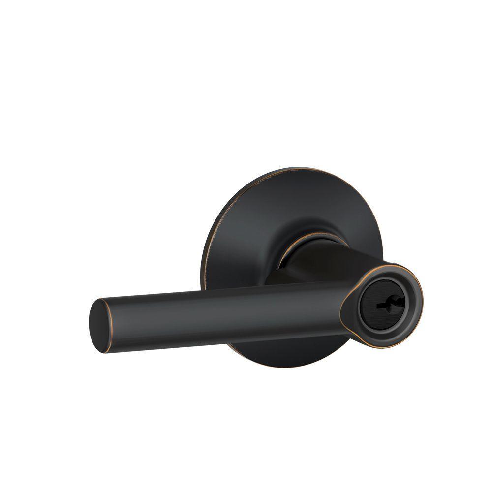 Broadway Satin Nickel Keyed Entry Door Lever - Super Arbor