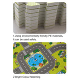 Traffic Play Mat Puzzle Foam Interlocking Tiles Kids Road Traffic Play Rug Children Educational Playmat Rug Baby Play Set Mat