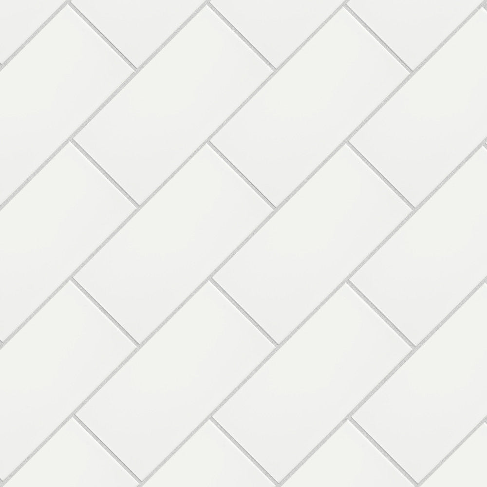 Merola Tile Projectos 7-3/4 in. x 3-7/8 in. Neve Matte Ceramic Subway Floor and Wall Tile (11.46 sq. ft. / case)