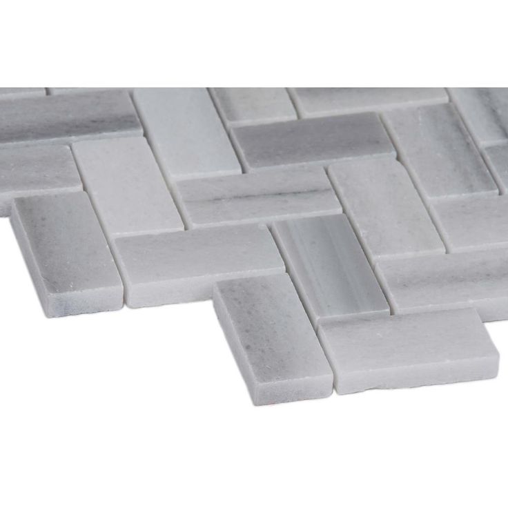 MSI Bergamo Herringbone 12 in. x 12 in. x 10 mm Polished Marble Mesh-Mounted Mosaic Tile (10 sq. ft. / case)