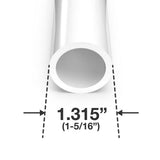 1 in. x 5 ft. White Furniture Grade Schedule 40 PVC Pipe (2-Pack) - Super Arbor