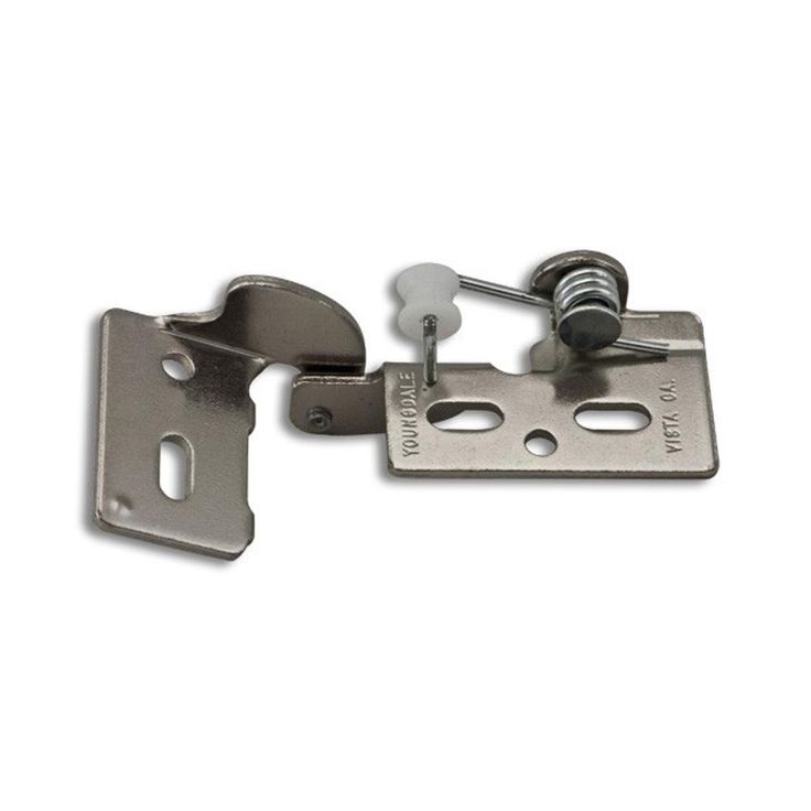 Chrome #4 3/8 in. Lip Inset Non-Wrap Self-Closing Hinge