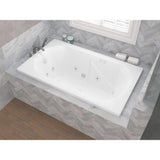 Onyx 5 ft. Rectangular Drop-in Whirlpool Bathtub in White - Super Arbor