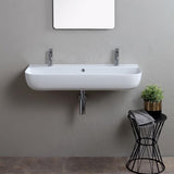 Nameeks Glam Wall Mounted Bathroom Sink in White