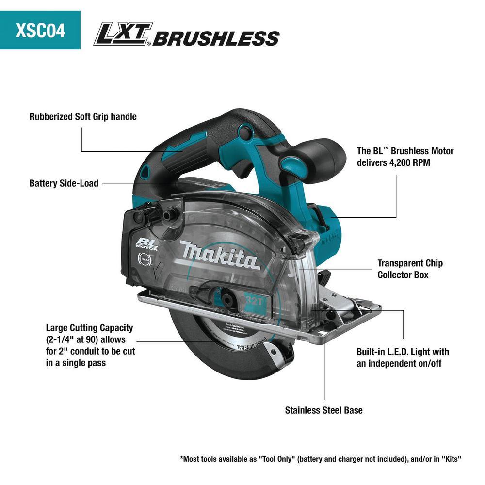 18-Volt 5-7/8 in. 5.0 Ah LXT Lithium-Ion Brushless Cordless Metal Cutting Saw Kit with Electric Brake and Chip Collector - Super Arbor