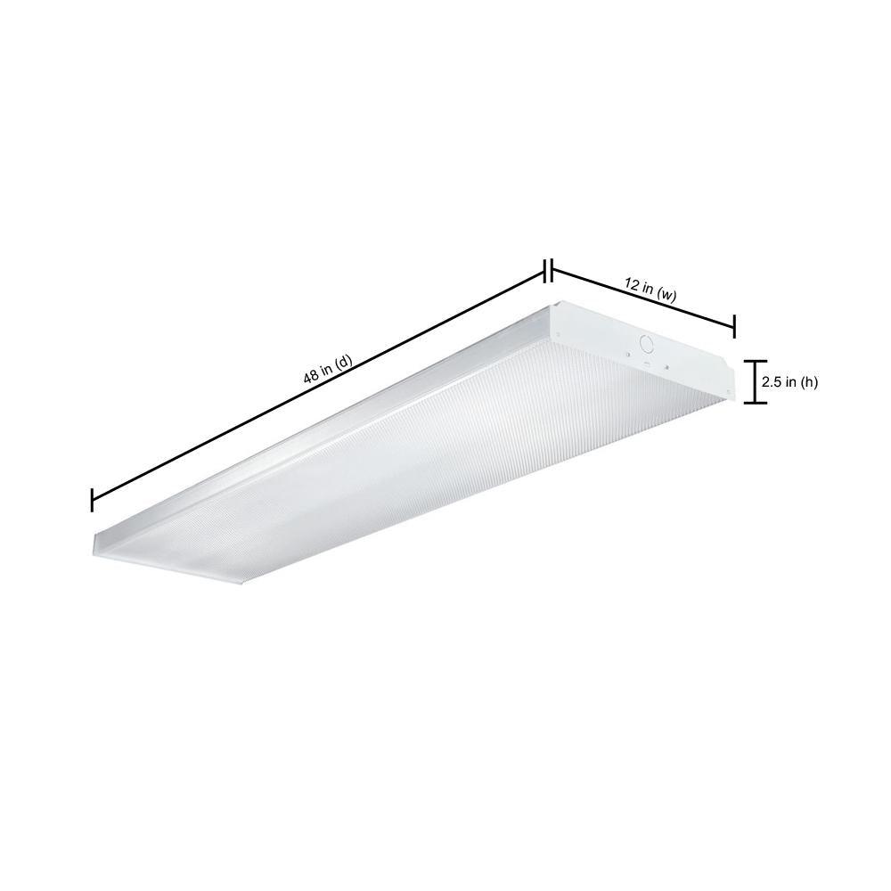 32-Watt 4-Light White Fluorescent Wraparound Flushmount Ceiling Light Fixture - Super Arbor