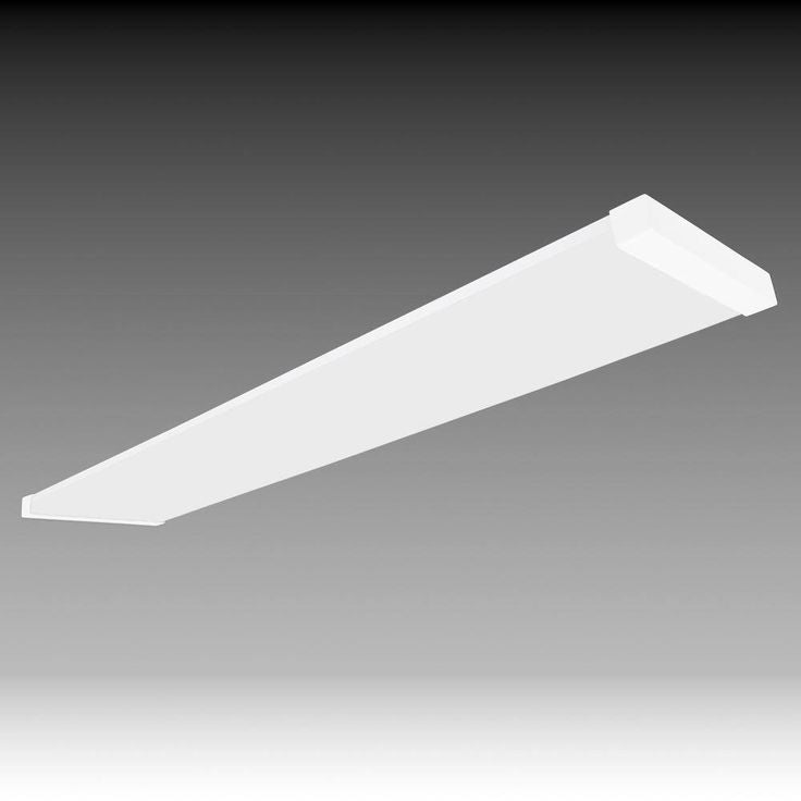 Commercial Electric 48 in. x 10 in. 4200 Lumens White End Caps Integrated LED Panel Light Selectable CCT Kitchen Lighting