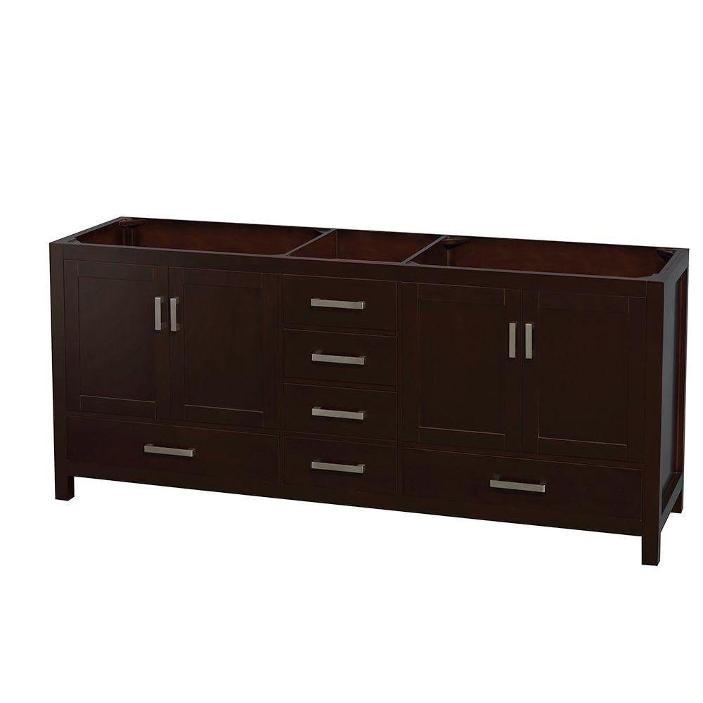 Sheffield 72 in. Double Vanity Cabinet in White - Super Arbor