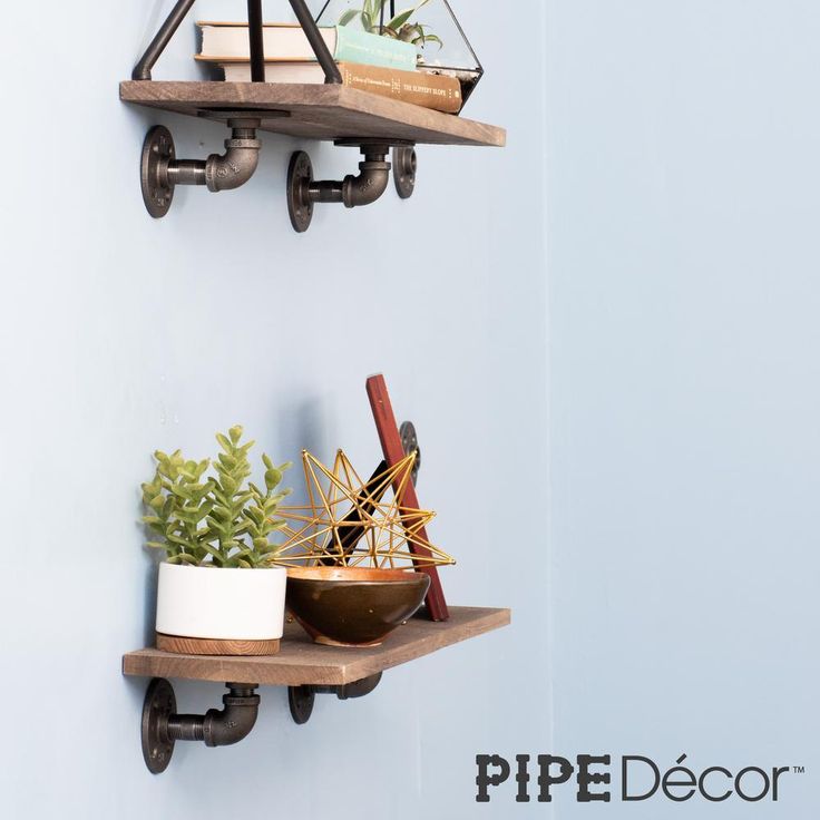 1/2 in. Black Pipe 3.75 in D x 2.5 in. H Wall Mounted Double Flange Shelf Bracket Kit (4-Pack)