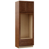 Hampton Assembled 33x84x24 in. Double Oven Kitchen Cabinet in Satin White