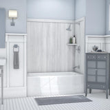 Elite 32 in. x 60 in. x 60 in. 9-Piece Easy Up Adhesive Tub Surround in Calypso - Super Arbor