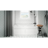 CETRA 60 in. x 32 in. Acrylic Left Drain Rectangular Alcove Soaking Bathtub in White - Super Arbor