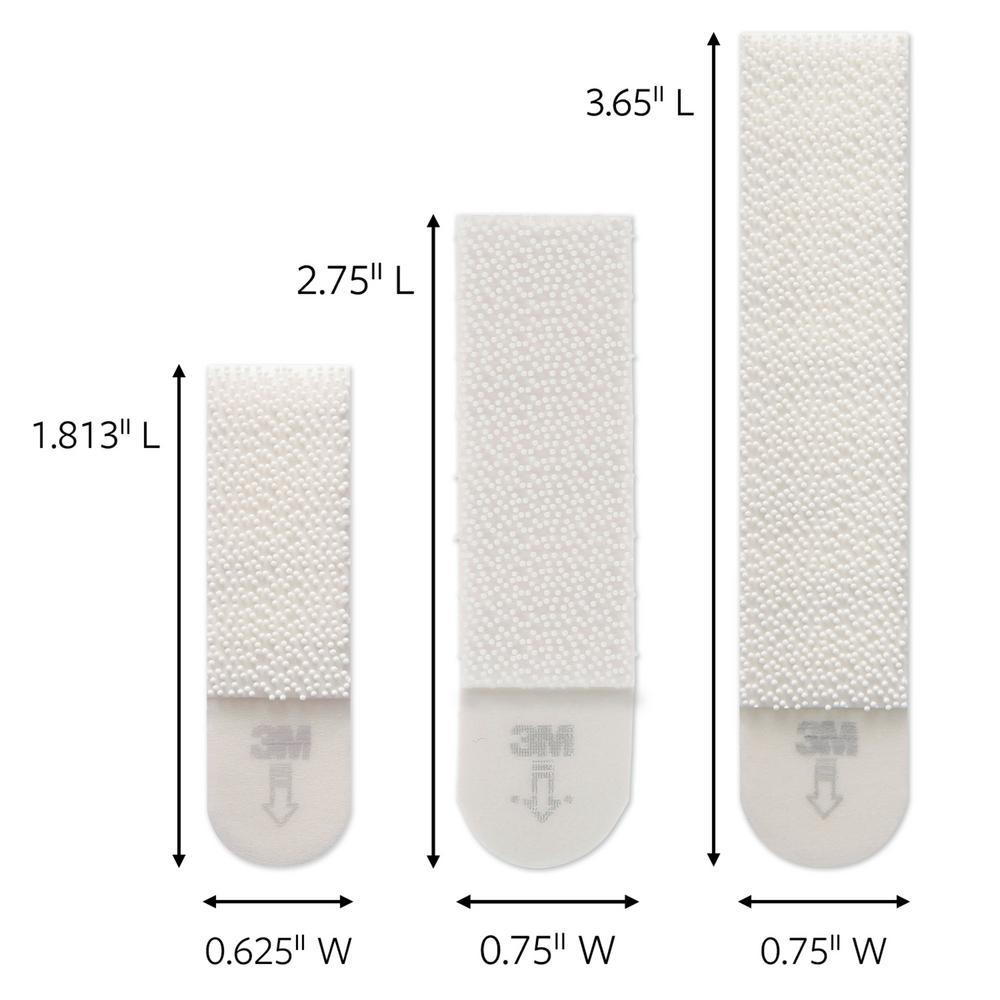 Assorted Sizes White Picture Hanging Strips Big Pack (8-Sets per Pack, 6-Sets per Pack, 4-Sets per Pack) - Super Arbor