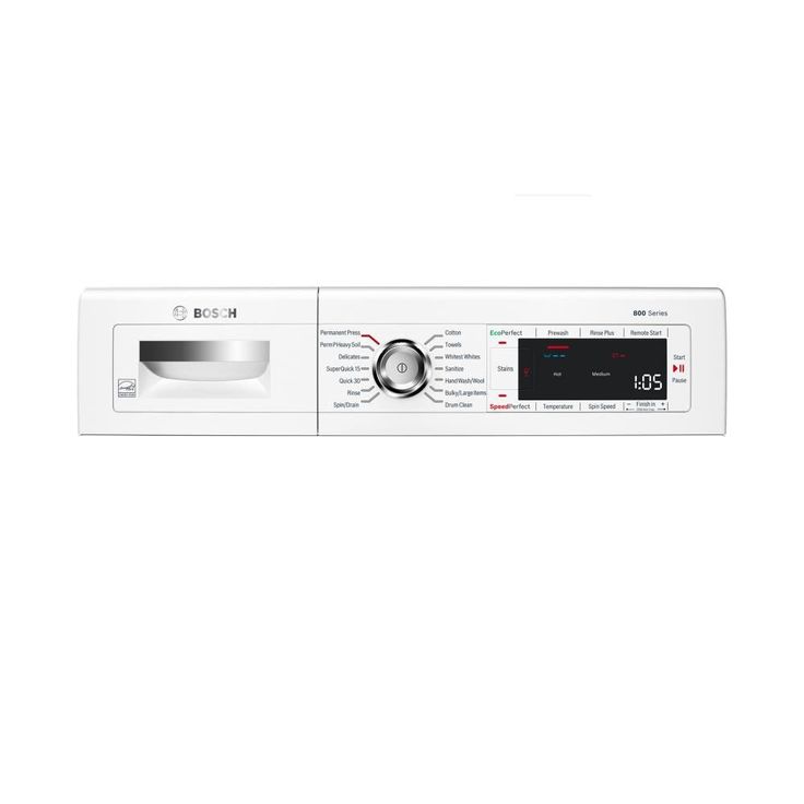 Bosch Home Connect 800 2-cu ft High Efficiency Stackable Front-Load Washer (White) ENERGY STAR