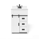 Style Selections Morriston 24-in White Undermount Single Sink Bathroom Vanity with White Engineered Stone Top