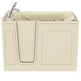 HD Series 53 in. Left Drain Quick Fill Walk-In Whirlpool and Air Bath Tub with Powered Fast Drain in Biscuit - Super Arbor