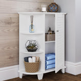 Ellsworth 23-5/8 in. W x 31-1/10 in. H Bathroom Linen Storage Floor Cabinet with Side Shelves in White - Super Arbor