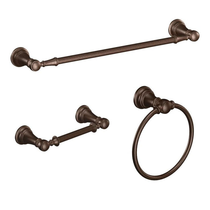 Moen 3-Piece Weymouth Oil-Rubbed Bronze Decorative Bathroom Hardware Set