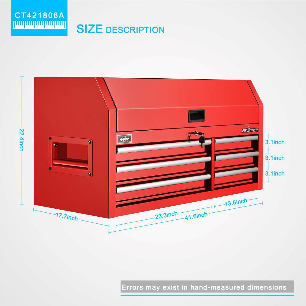 42 in. 6- Drawer Top Chest in Red - Super Arbor