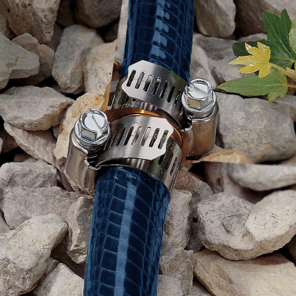 5/8 in. Metal Garden Hose Repair with Stainless Steel Clamp - Super Arbor